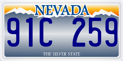 NV license plate 91C259
