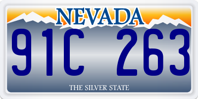 NV license plate 91C263