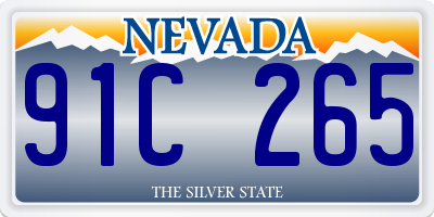 NV license plate 91C265