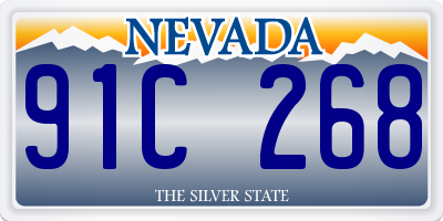 NV license plate 91C268