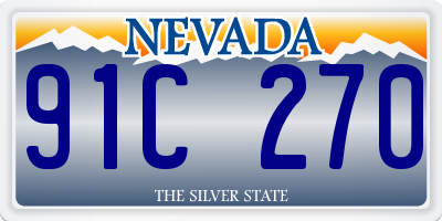 NV license plate 91C270