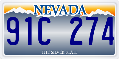 NV license plate 91C274