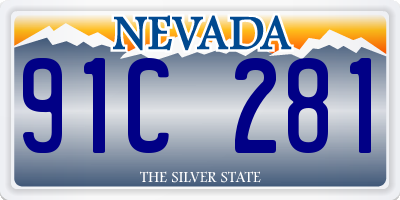 NV license plate 91C281