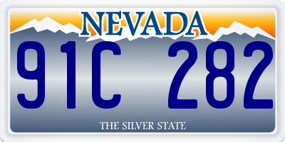 NV license plate 91C282