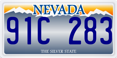 NV license plate 91C283