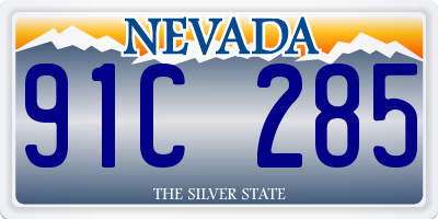 NV license plate 91C285