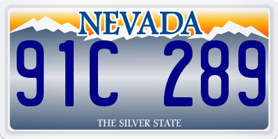 NV license plate 91C289