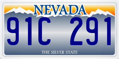 NV license plate 91C291