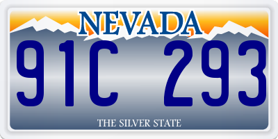 NV license plate 91C293