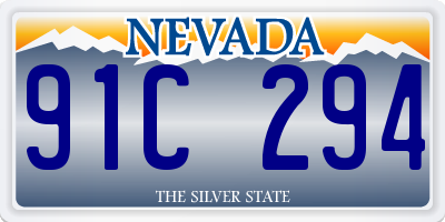 NV license plate 91C294