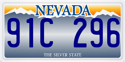 NV license plate 91C296