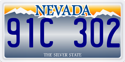 NV license plate 91C302