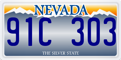 NV license plate 91C303