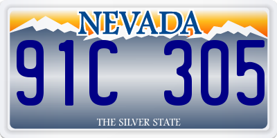 NV license plate 91C305