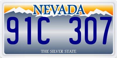 NV license plate 91C307