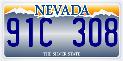 NV license plate 91C308