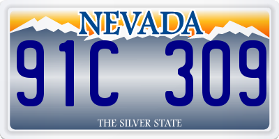 NV license plate 91C309