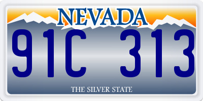 NV license plate 91C313