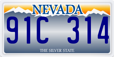 NV license plate 91C314