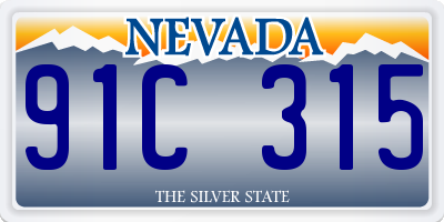 NV license plate 91C315