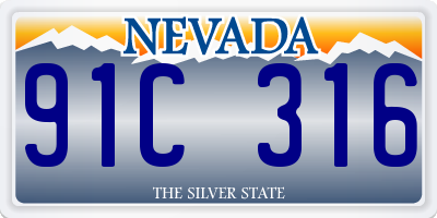 NV license plate 91C316