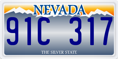 NV license plate 91C317