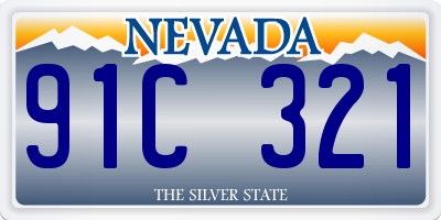 NV license plate 91C321