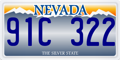 NV license plate 91C322