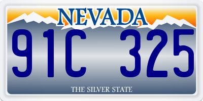 NV license plate 91C325