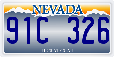 NV license plate 91C326