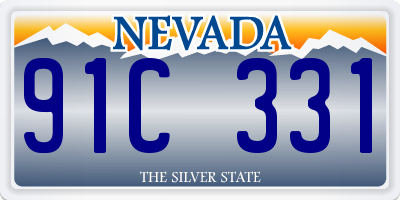 NV license plate 91C331