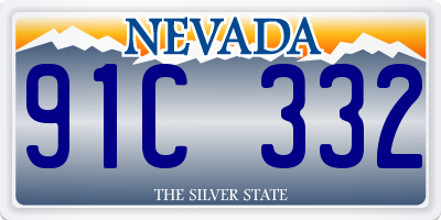 NV license plate 91C332