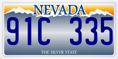 NV license plate 91C335