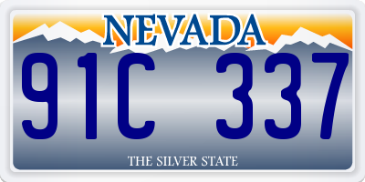 NV license plate 91C337