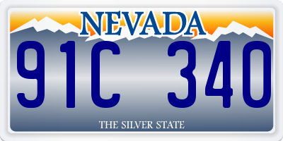 NV license plate 91C340