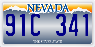 NV license plate 91C341