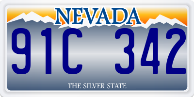 NV license plate 91C342