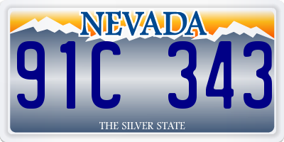 NV license plate 91C343