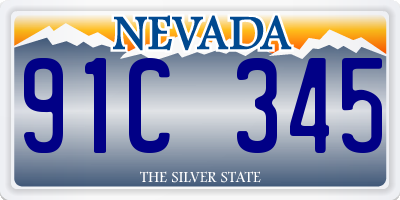 NV license plate 91C345