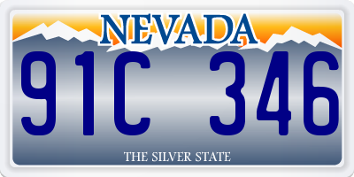 NV license plate 91C346