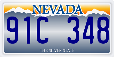 NV license plate 91C348