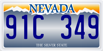 NV license plate 91C349