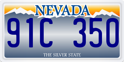NV license plate 91C350