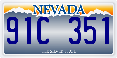 NV license plate 91C351
