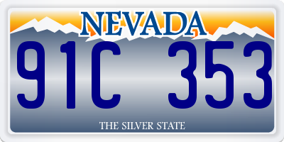 NV license plate 91C353