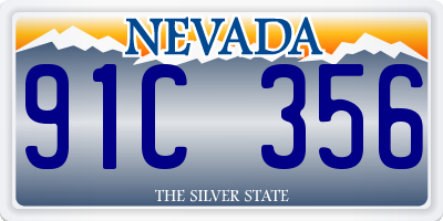 NV license plate 91C356