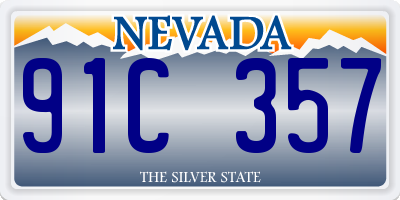NV license plate 91C357