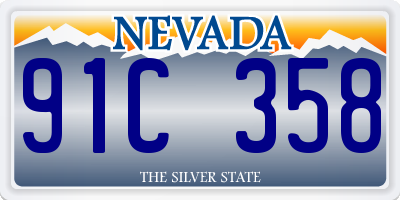 NV license plate 91C358
