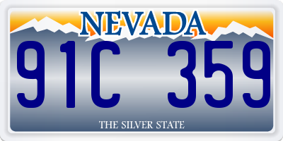 NV license plate 91C359