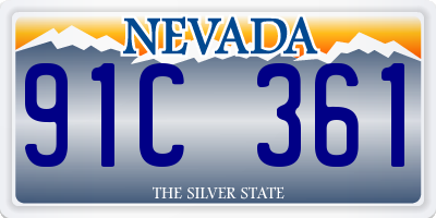 NV license plate 91C361